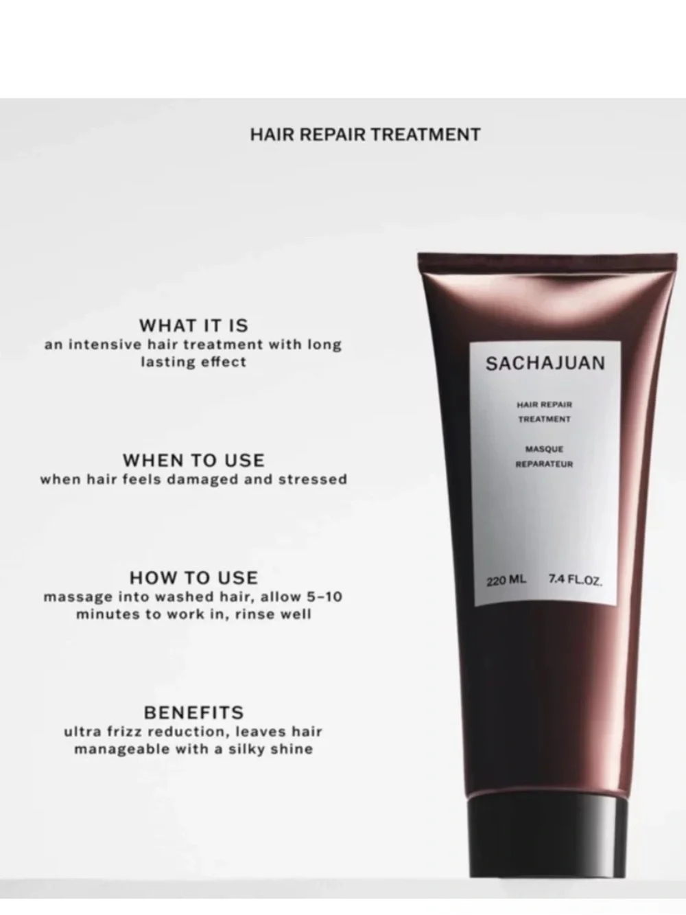Sachajuan Hair Repair Treatment Mask NWT